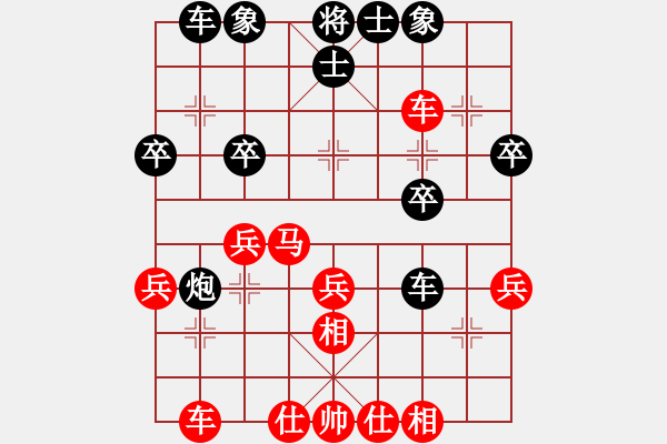 象棋棋譜圖片：溫侯呂布(1段)-和-缺月掛疏桐(2段) - 步數(shù)：30 