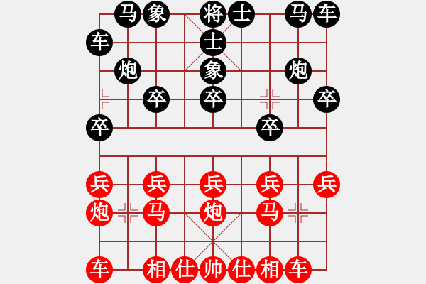 象棋棋譜圖片：帥哥[1041334186] -VS- 普通人19[2113618465] - 步數(shù)：10 