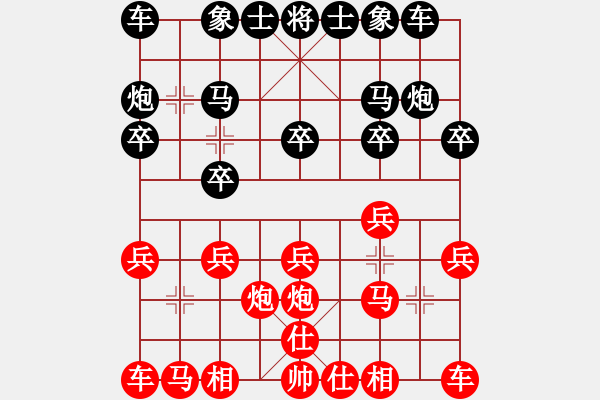 象棋棋譜圖片：后勝網(wǎng)絡(luò)棋手（五六炮對屏風(fēng)馬） - 步數(shù)：10 