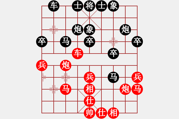 象棋棋譜圖片：momentum(1段)-和-何本(1段) - 步數(shù)：30 