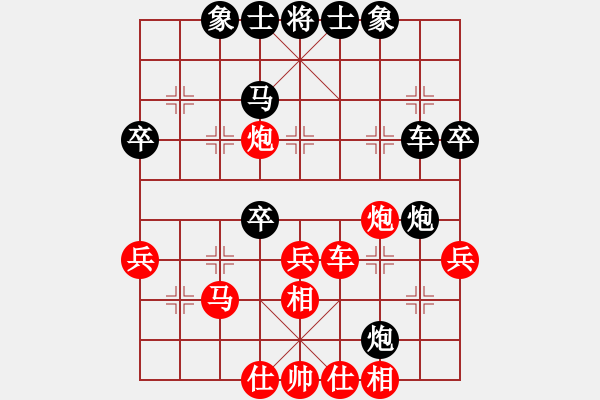 象棋棋譜圖片：帥淇(天帝)-和-下山王(天帝) - 步數(shù)：40 