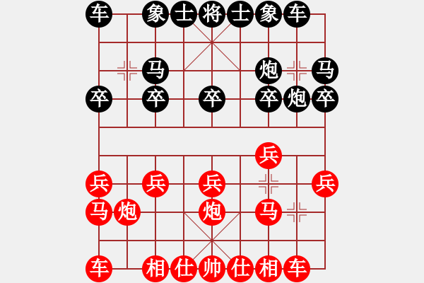 象棋棋譜圖片：夾車炮有殺失誤，不飛炮誤算失局 - 步數(shù)：10 