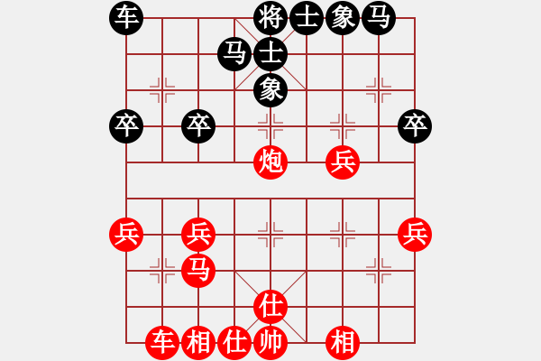 象棋棋譜圖片：百思不得棋解[575644877] -VS- 小王[602832160] - 步數(shù)：30 