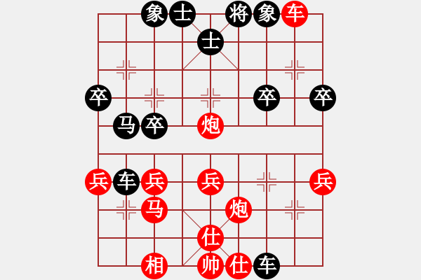 象棋棋譜圖片：課堂上學(xué)生網(wǎng)上訓(xùn)練對(duì)局：舌戰(zhàn)群儒7211[紅] -VS- 王志祥66[黑] - 步數(shù)：40 