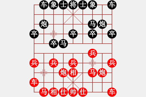象棋棋谱图片：刘学军 先和 王明虎 - 步数：10 