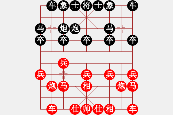 象棋棋谱图片：左文静 先负 张国凤 - 步数：10 