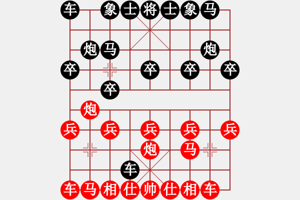 象棋棋譜圖片：執(zhí)后采用(單提馬橫車布局） 13步象3 5改士4 5 山莊門衛(wèi)(2段)-勝-陳妍冰(2段) - 步數(shù)：10 