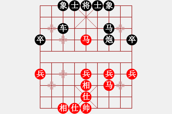 象棋棋譜圖片：139761314520[紅] -VS- 熱血盟●溫柔一刀[黑] - 步數(shù)：40 