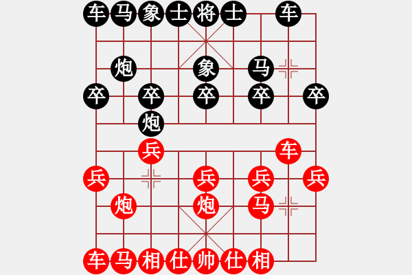 象棋棋譜圖片：巡河炮閃擊：塞外1688[紅] -VS- 魔獸爭(zhēng)霸III冰封王座1.20e[黑] - 步數(shù)：10 