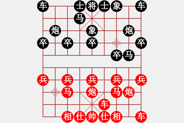 象棋棋譜圖片：橫才俊儒[紅] -VS- 天樂(lè)[黑] - 步數(shù)：10 