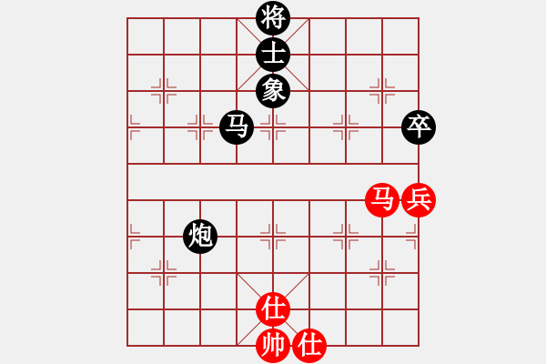 象棋棋譜圖片：后補列炮應中炮三兵（QQ業(yè)五升業(yè)六評測對局）黑勝 - 步數(shù)：120 