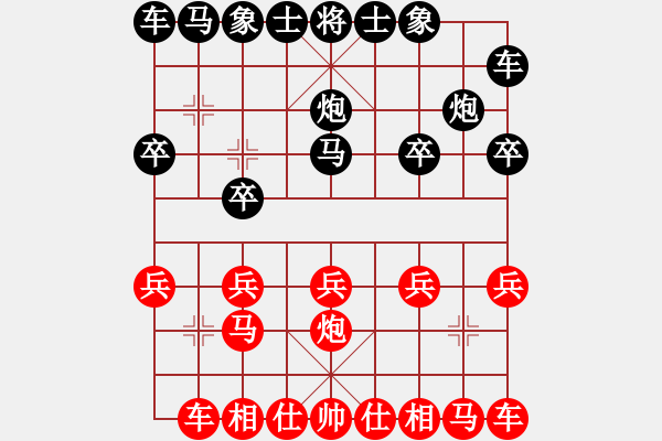 象棋棋譜圖片：317局 A05- 過河炮局-小蟲引擎23層 (先勝) BugChess19-04-09 x64 - 步數(shù)：10 