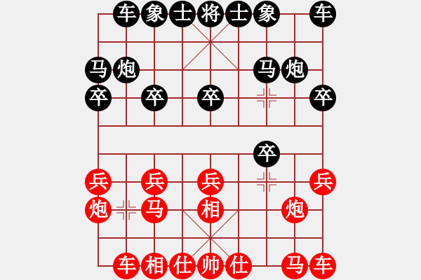 象棋棋谱图片：2000年“翔龙杯”象棋南北擂台赛第五轮第一局 张强 先和 孙勇征 - 步数：10 