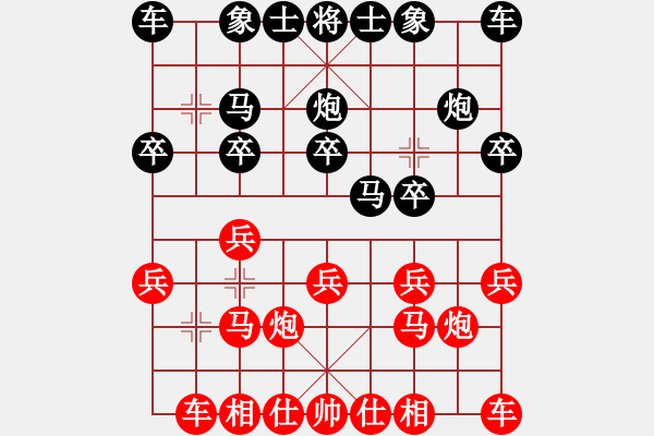 象棋棋譜圖片：A45 反向 紅2兵七進(jìn)一紅3炮二平四（劣 我4走錯(cuò)炮8平5 應(yīng)炮8平7 我服 應(yīng)勝 1512.14 - 步數(shù)：10 