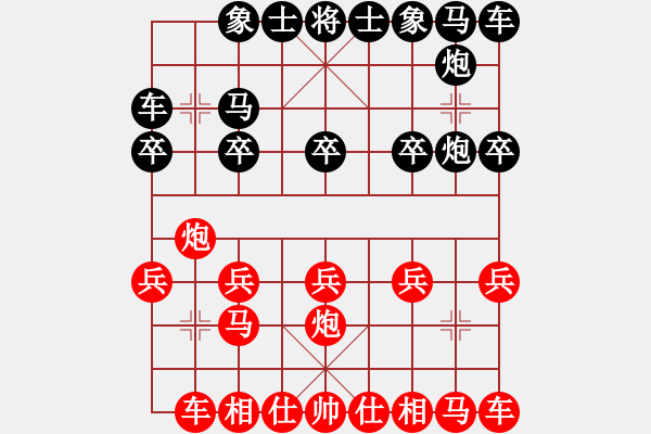 象棋棋譜圖片：疊炮局3 - 步數(shù)：10 