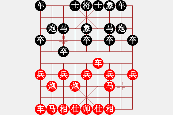 象棋棋譜圖片：文化二組[紅] -VS-行者必達(dá) [黑]【渾水摸魚】 - 步數(shù)：10 