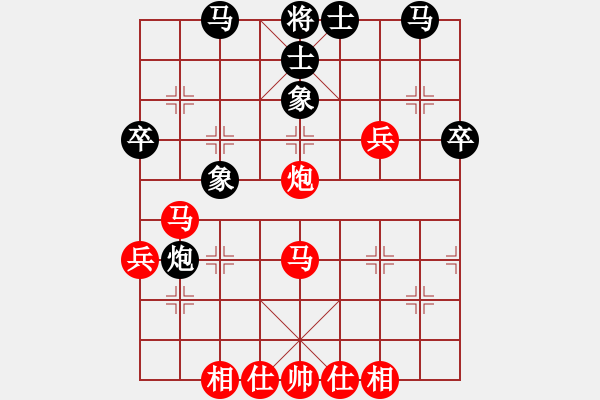 象棋棋譜圖片：中炮直橫車(chē)對(duì)屏風(fēng)馬兩頭蛇( 黑補(bǔ)右士紅進(jìn)中馬對(duì)黑邊炮打兵)E200 - 步數(shù)：20 