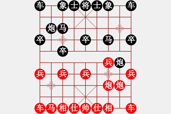 象棋棋譜圖片：ㄣ★屏峰ㄣ鈦譃[紅] -VS- ＾○＾笑三少[黑] - 步數(shù)：10 