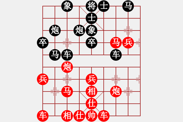 象棋棋譜圖片：獵人[紅] -VS- 負(fù)分太后 魚[黑]（3） - 步數(shù)：40 