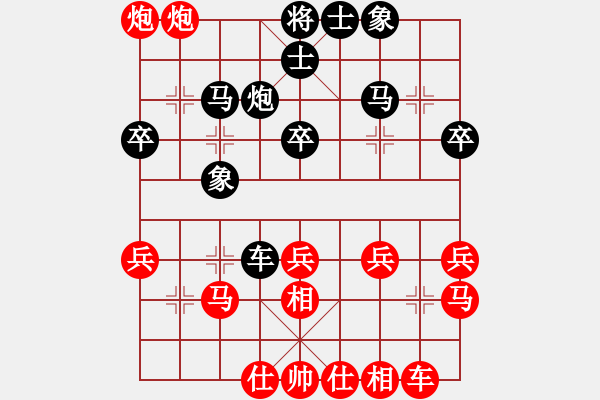 象棋棋譜圖片：葬心紅勝skokeen【仙人指路對士角炮或過宮炮】 - 步數(shù)：29 