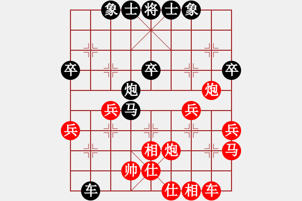 象棋棋譜圖片：后勝網(wǎng)絡(luò)棋手（仙人指路飛相對卒底炮） - 步數(shù)：40 