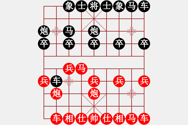 象棋棋譜圖片：wangmj(4段)-勝-晉城老虎(3段) - 步數(shù)：10 