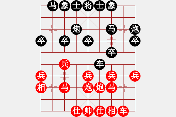 象棋棋譜圖片：分紅比例符合技術(shù)開(kāi) 和 受傷de妖孽 - 步數(shù)：20 