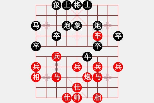 象棋棋譜圖片：分紅比例符合技術(shù)開(kāi) 和 受傷de妖孽 - 步數(shù)：30 