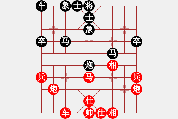 象棋棋譜圖片：葬心紅勝77198168【仙人指路對士角炮或過宮炮】 - 步數：40 