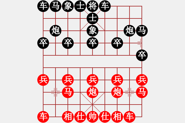 象棋棋譜圖片：夷希微(4段)-和-東征西討(6段) - 步數(shù)：10 