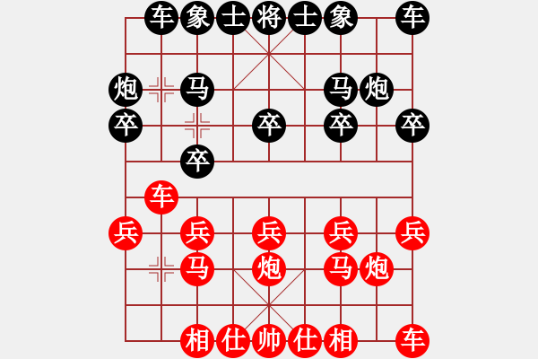 象棋棋谱图片：女团业余组3-8.1 江西 项玉琴 红先和 上海 曹雯洁 - 步数：10 