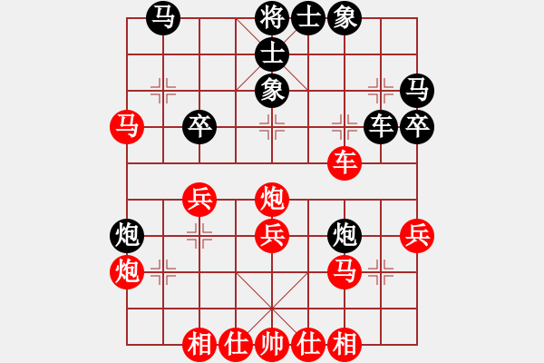 象棋棋譜圖片：品棋龍叁號(8級)-勝-亂針繡(1段) - 步數(shù)：30 