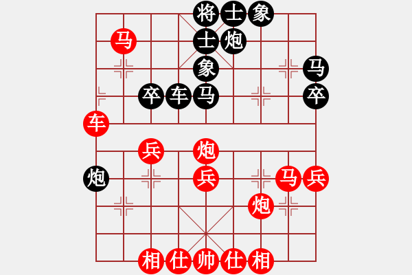 象棋棋譜圖片：品棋龍叁號(8級)-勝-亂針繡(1段) - 步數(shù)：40 