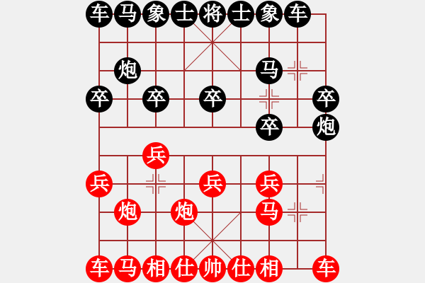 象棋棋谱图片：六哥(0f)-负-全一同(7弦) - 步数：10 