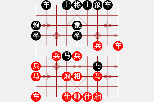象棋棋谱图片：六哥(0f)-负-全一同(7弦) - 步数：30 