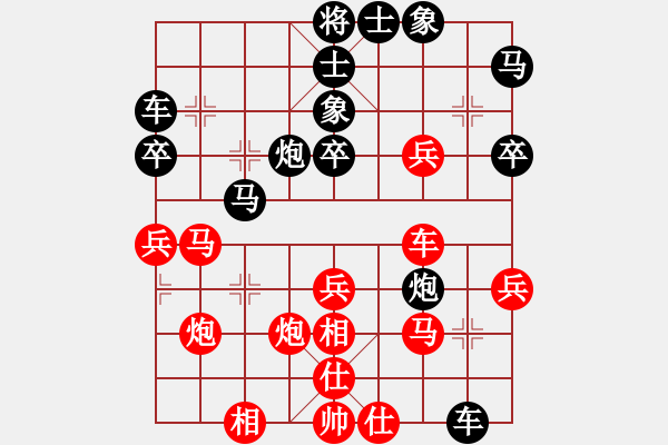 象棋棋譜圖片：808jason808[紅先和] -VS- 贏一盤(pán)實(shí)在難[黑] 中炮對(duì)左炮封車 - 步數(shù)：40 