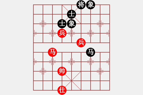 象棋棋譜圖片：中炮過(guò)河車(chē)七路馬對(duì)屏風(fēng)馬兩頭蛇 四兵相見(jiàn) （紅馬后藏車(chē)）   單騎闖華山(6段)-勝-yjhpeni - 步數(shù)：120 