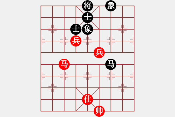 象棋棋譜圖片：中炮過(guò)河車(chē)七路馬對(duì)屏風(fēng)馬兩頭蛇 四兵相見(jiàn) （紅馬后藏車(chē)）   單騎闖華山(6段)-勝-yjhpeni - 步數(shù)：130 