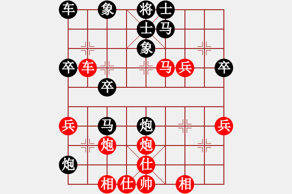 象棋棋譜圖片：杏花村牧童(9星)-勝-庫毀人亡(北斗) - 步數(shù)：40 