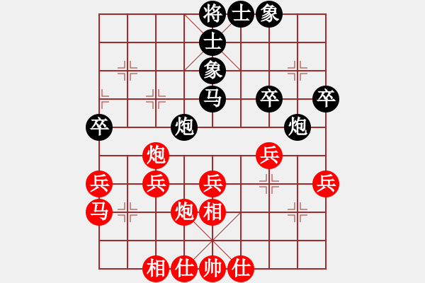 象棋棋譜圖片：五七炮進(jìn)三兵對屏風(fēng)馬(業(yè)四升業(yè)五評測對局)我先勝 - 步數(shù)：40 