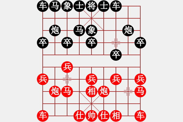 象棋棋譜圖片：2023.1.4.9五分鐘后勝列相局 - 步數(shù)：10 