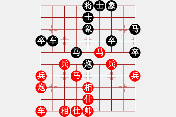 象棋棋譜圖片：徒步九州(5段)-勝-長(zhǎng)安棋社億(9段)中炮進(jìn)七兵對(duì)單提馬橫車 - 步數(shù)：40 