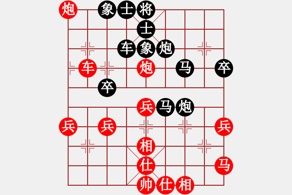 象棋棋譜圖片：去棋中論壇(月將)-和-擦肩而過(日帥) - 步數(shù)：40 