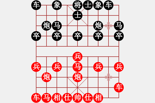 象棋棋譜圖片：橫才俊儒[292832991] -VS- 常青樹[519199248] - 步數(shù)：10 