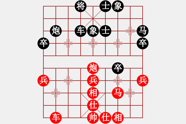 象棋棋譜圖片：五八炮進(jìn)七兵對(duì)反宮馬飛象去兵（旋風(fēng)V7.0先勝巫師專業(yè)級(jí)） - 步數(shù)：40 