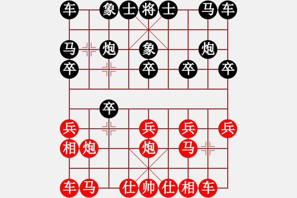 象棋棋譜圖片：神雨(1段)-勝-炮打華山(4段) - 步數(shù)：10 