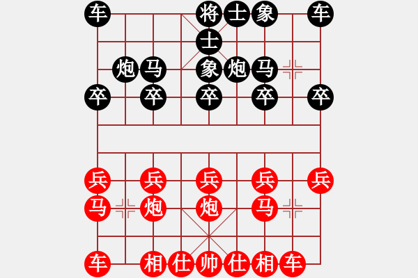 象棋棋譜圖片：百思不得棋解[575644877] -VS- 天之嬌子[1455398801] - 步數(shù)：10 