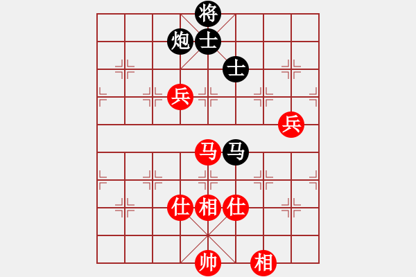 象棋棋譜圖片：小亮-勝-QQ棋友(中炮過(guò)河車(chē)進(jìn)中兵對(duì)平炮兌車(chē)退窩心馬) - 步數(shù)：150 