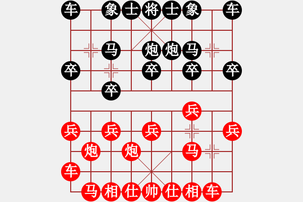 象棋棋譜圖片：過宮炮對(duì)黑3路卒左士角炮（旋風(fēng)V7.0拆棋）紅勝 - 步數(shù)：10 