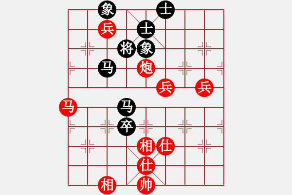 象棋棋譜圖片：1082局 A31- 飛相進(jìn)右馬對(duì)左過宮炮-小蟲引擎23層(2759) 先勝 法正(1950) - 步數(shù)：80 